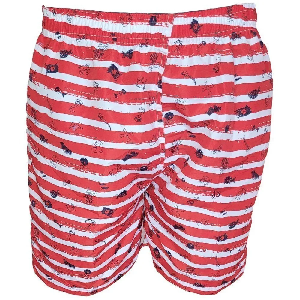 Men's Swim Trunks, Swimming Shorts,  Beach Board Swimwear Suit, Pirates - Picture 2 of 5